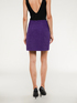 Solid colour tweed short pencil skirt image number 1