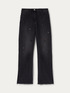 Wide-leg jeans with stone embroidery image number 3