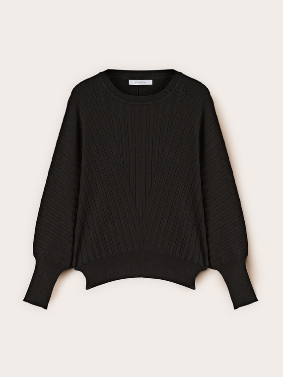 Oversized pleated sweater