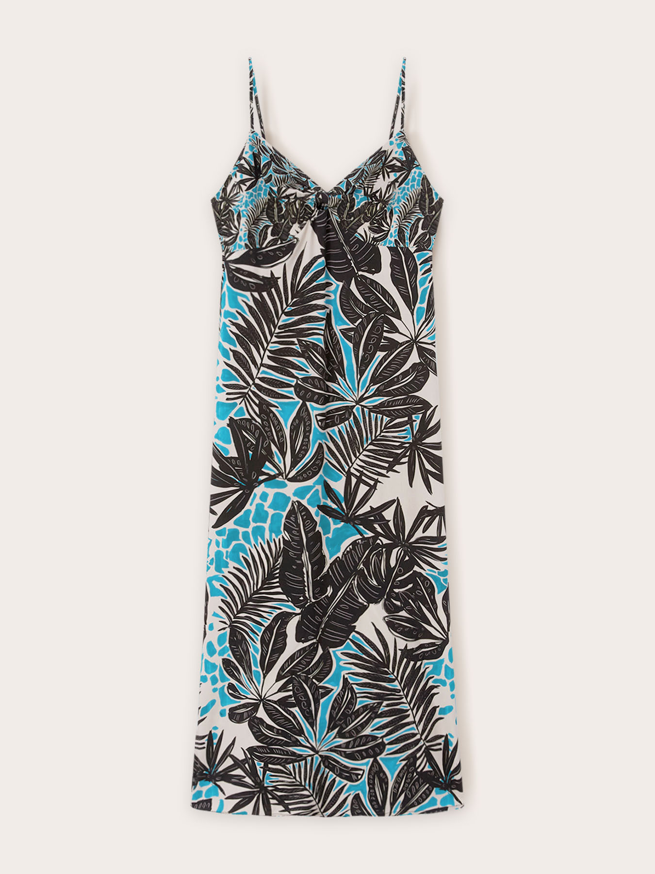 Long tropical pattern dress image number 4