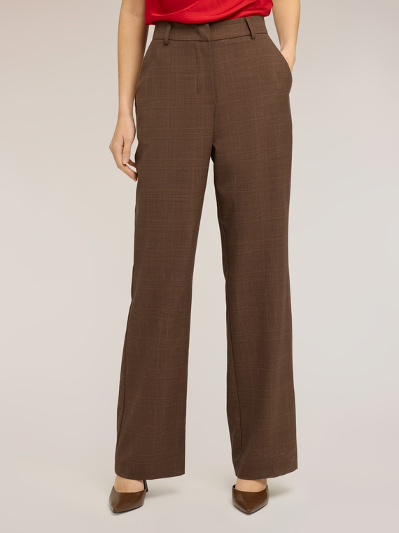 Palazzo pants in check polyviscose