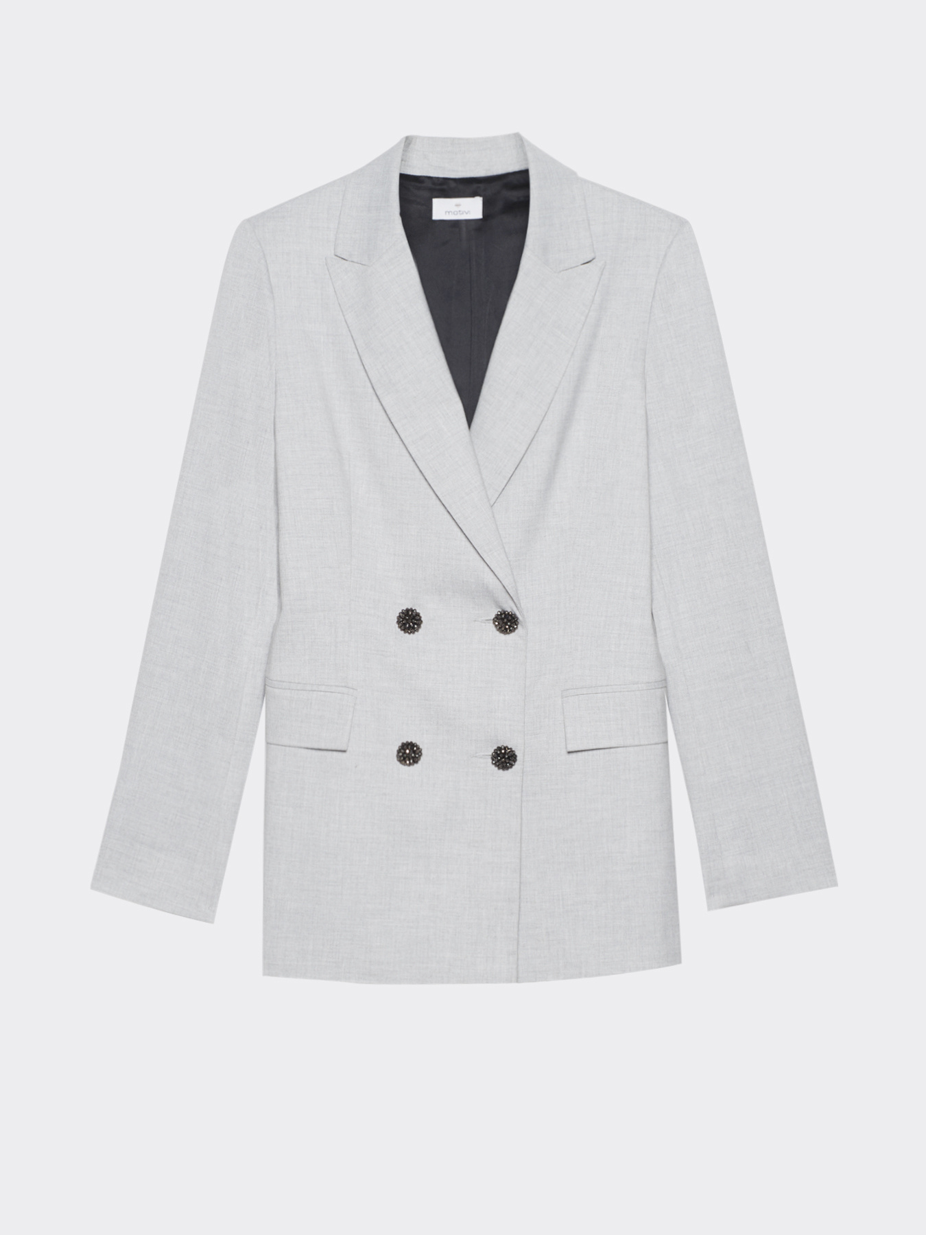 Blazer doppiopetto con bottoni gioiello image number 3