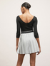 Ribbed lurex sweater with scoop neck image number 1