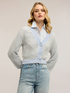 Kurze Strickjacke aus durchbrochenem Lurex-Strick image number 0
