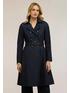 Mixed cotton drill trench coat with double belt image number 0