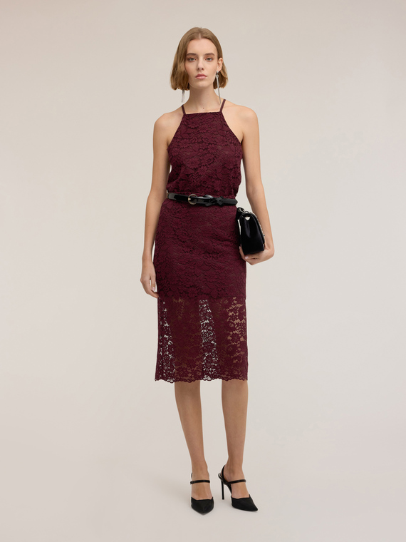 Lace sheath skirt