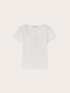 T-shirt with henley neckline and jewel buttons image number 4