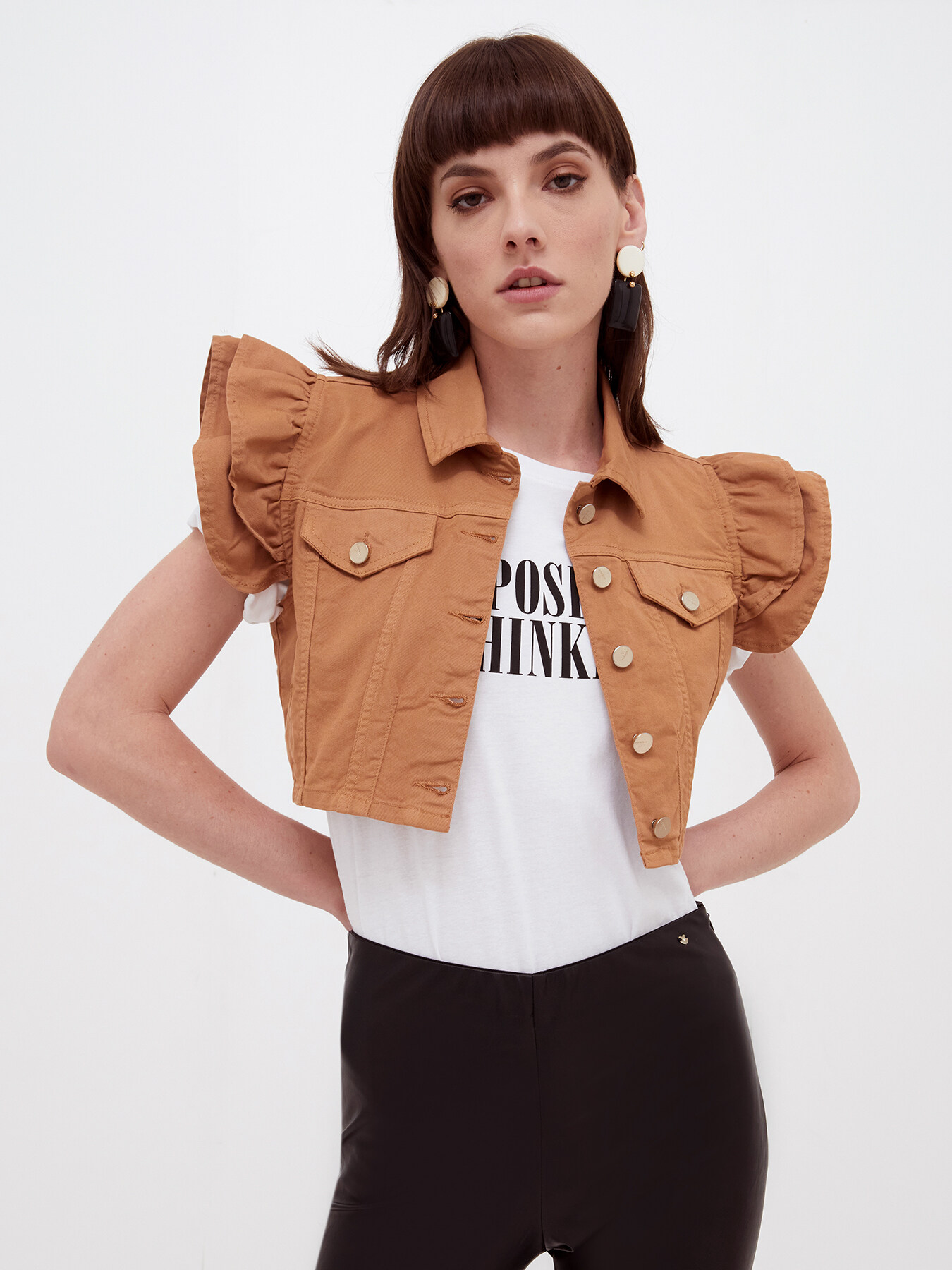 Chaleco cropped de drill image number 0