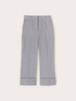 Gestreifte Cropped-Hose aus Baumwollmischung image number 4