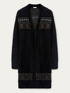 Cardigan lungo jacquard effetto pelliccia image number 3