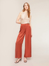 Satin palazzo trousers image number 3