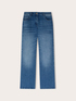 Wide leg jeans with front pleat image number 4
