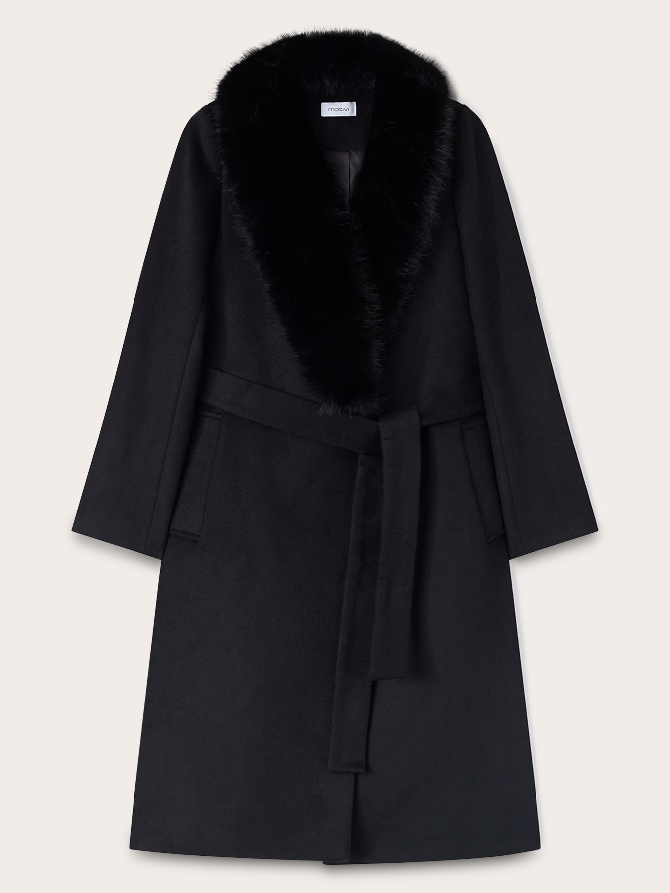 Cappotto cinturato in misto lana image number 4