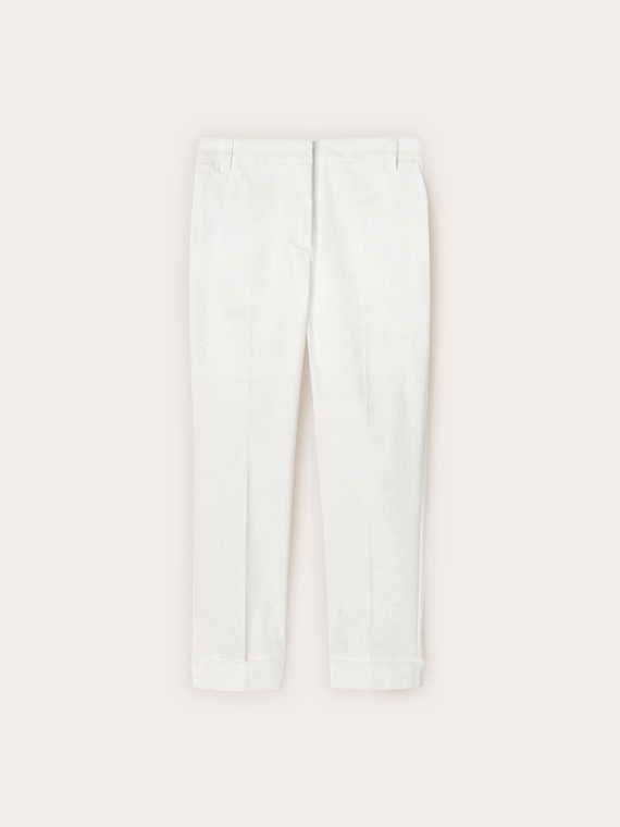 Pantalon court en m&eacute;lange de coton