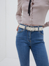 Faux leather belt with heart buckle image number 2
