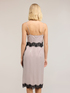 Sheath dress in twill with lace inserts image number 1