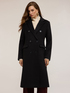 Double-breasted coat in wool blend drap image number 0