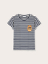 T-shirt a righe con patch image number 4