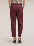 Pants with cuff in poplin image number 1