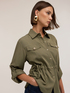 Drawstring shirt in viscose twill image number 3