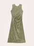 Vestido con drapeado de raso jacquard image number 4