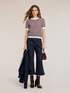 Striped openwork viscose blend sweater image number 2