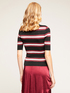 Striped lurex turtleneck sweater image number 1