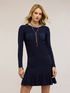 Flared knit dress with pockets image number 0
