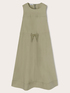 Robe mi-longue en coton avec cordon de serrage image number 4