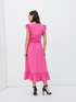 Midi dress with flounce image number 1