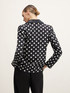 Polka dot-patterned single-breasted blazer image number 1