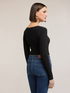 Ribbed knit top with square neckline image number 1