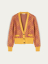 Diamond pattern short cardigan image number 3