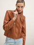 Boxy jacket in coated fabric image number 3