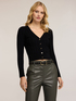 Cardigan din tricot fin cu nervuri image number 0