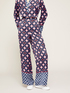 Geometric patterned satin palazzo trousers image number 0