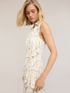 Wrap dress in printed satin image number 3