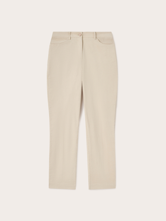 Slim fit corduroy trousers