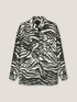 Zebra pattern satin shirt image number 3