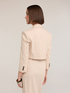 Striped linen blend spencer blazer image number 1