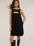 Regular dress with cut-out in crepe image number 2