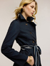 Mixed cotton drill trench coat with double belt image number 0