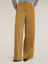 Pantaloni palazzo din catifea cu striuri image number 2
