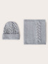 Scarf and hat set with crystal stones image number 1
