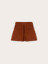 Short taille haute avec pli accord&eacute;on image number 4