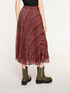 Midi pleated skirt with geometric pattern image number 1