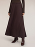 Long pleated viscose-blend skirt image number 2