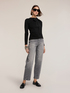 Ribbed lurex sweater with bow image number 2