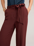 Pantaloni palazzo in enverse satin con fusciacca image number 3