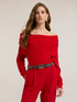 Maglia off-shoulder in misto viscosa image number 0